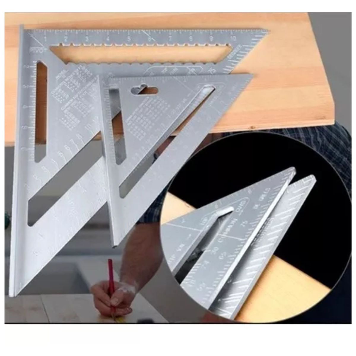 TRUPER - Juego De 2 Escuadras rápidas De 7 Y 12 Pulgadas De Aluminio Truper