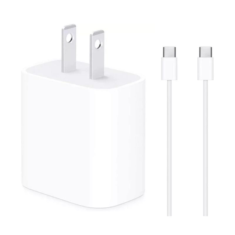 GENERICO - Cargador Adaptador 20W USB-C y Cable Tipo C a Tipo C Pro Max