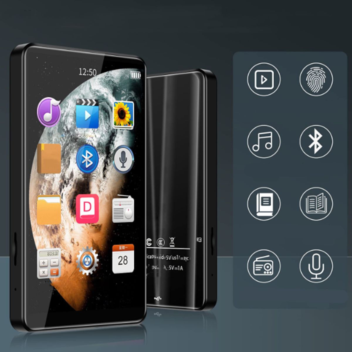 VENUS MIA - Mp3 de 4 pulgadas, reproductor de pantalla completa - 16G