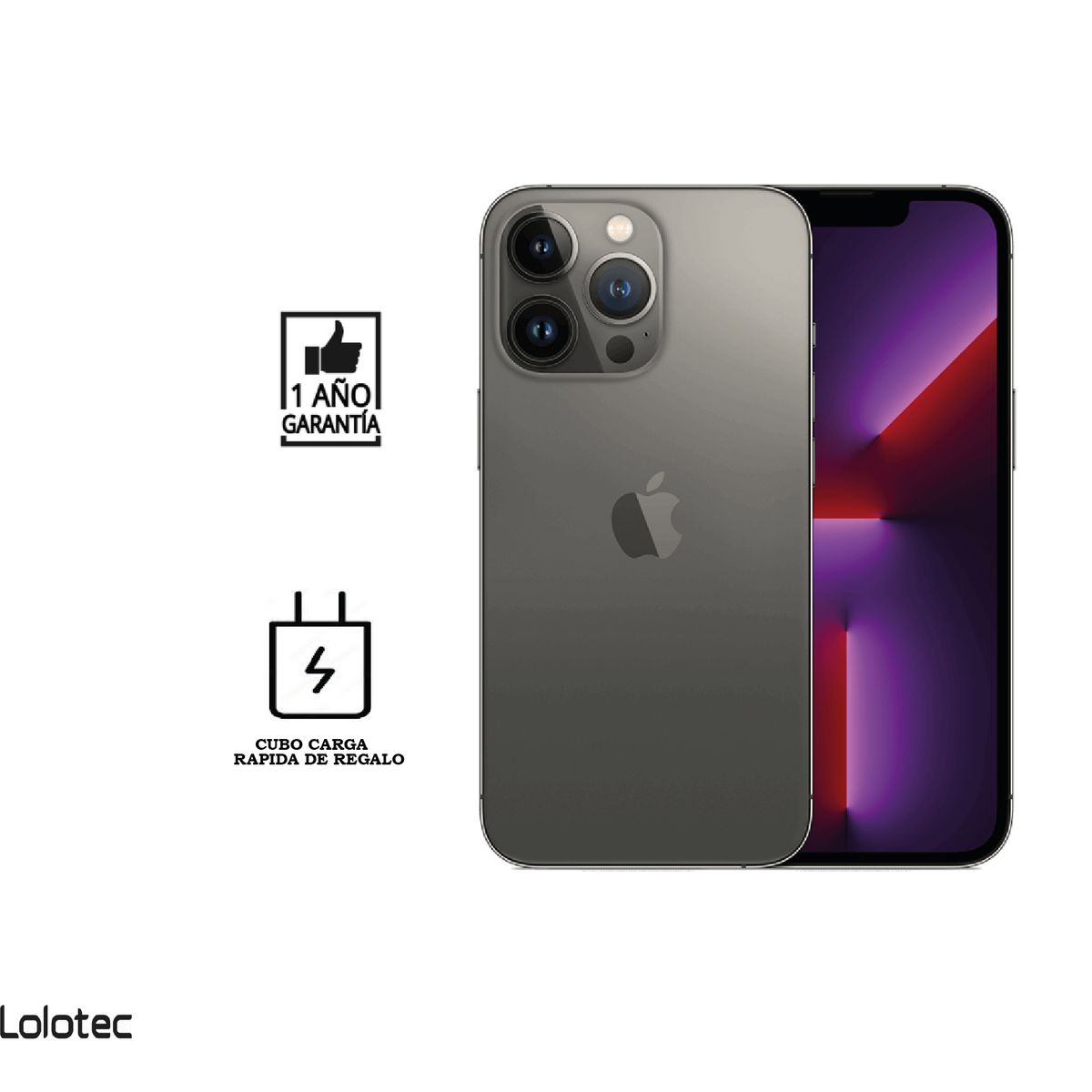 APPLE - iPhone 13 Pro 128 GB I Reacondicionado grado A I color: Grafito