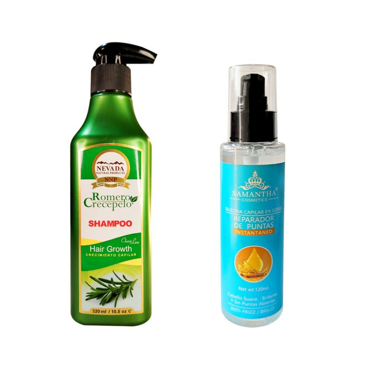 NEVADA NATURAL PRODUCTS - Shampoo Romero Crecepelo + Silicona Capilar en Gotas