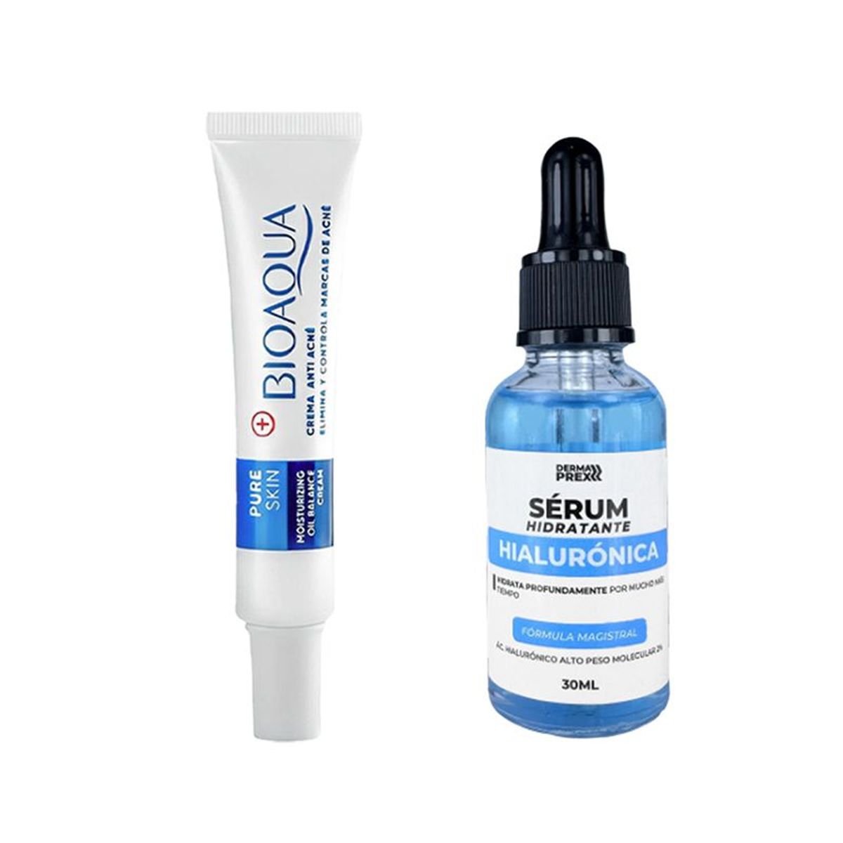 BIOAQUA - Crema Antiacne Pure Skin + Serum Hidratante Hialurónica