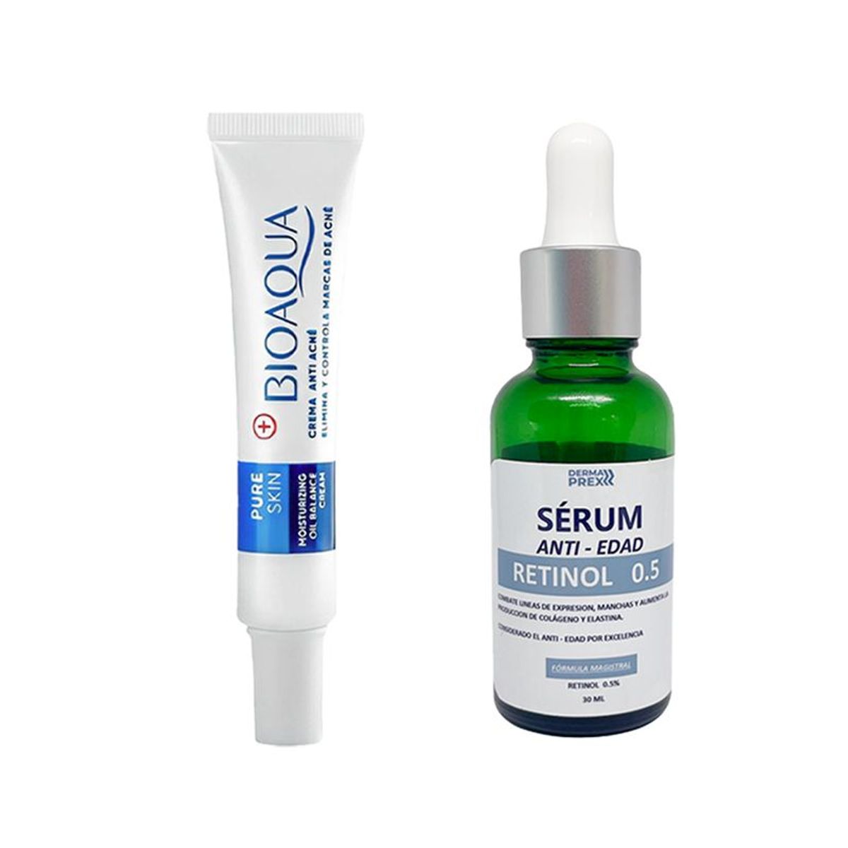 BIOAQUA - Crema Antiacne Pure Skin + Serum Antiedad Retinol 05