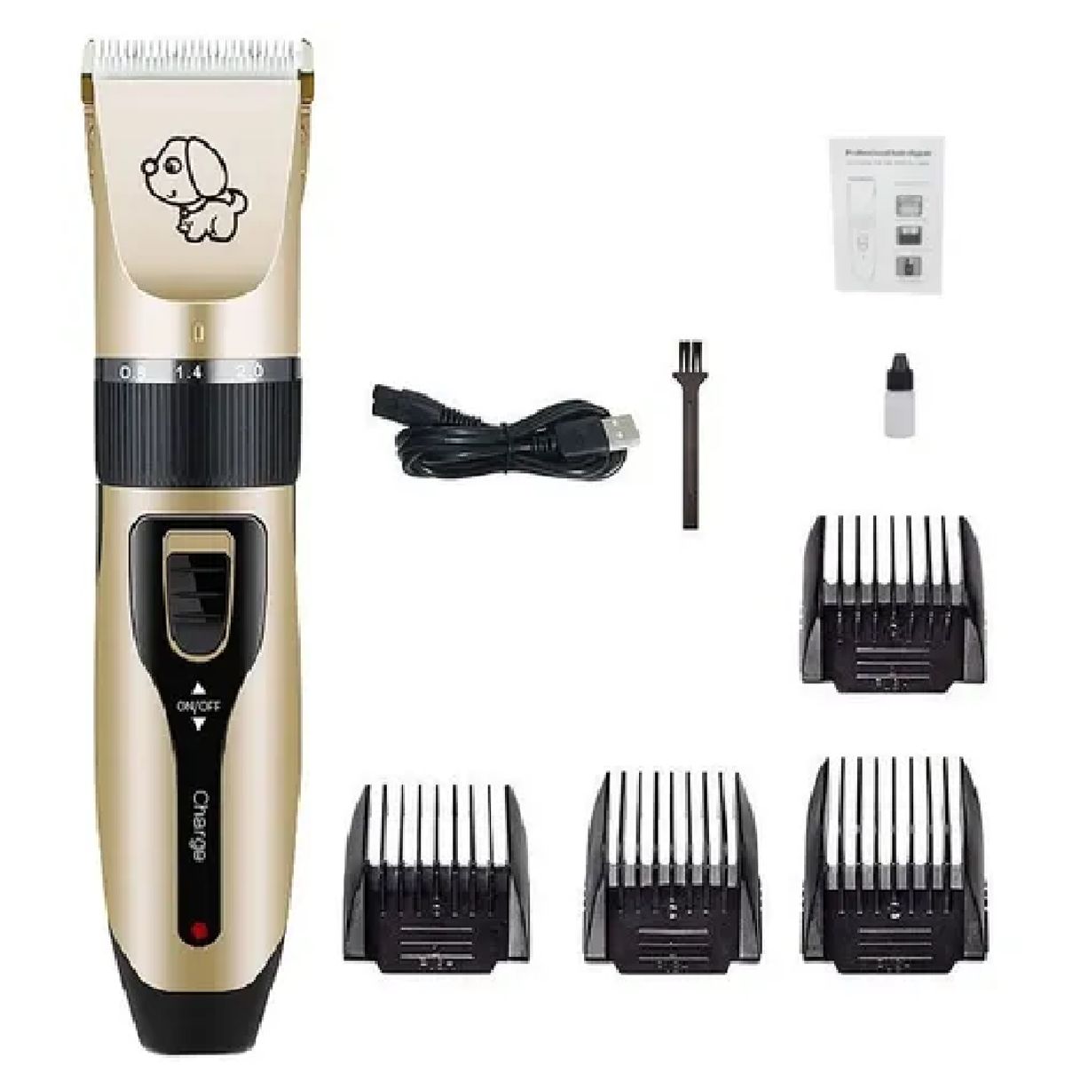 GENERICO - Kit Cortadora Pelo Mascota Inalambrico Silenciosa