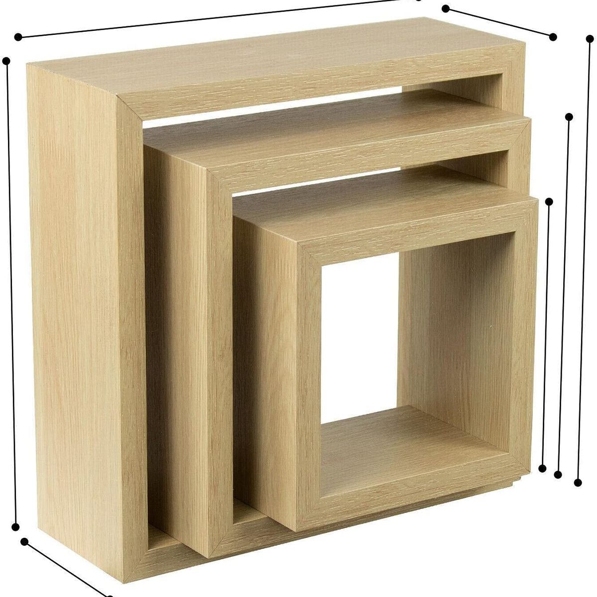 GENERICO - Repisa Flotante Decorativa Manzano - Petrox Home