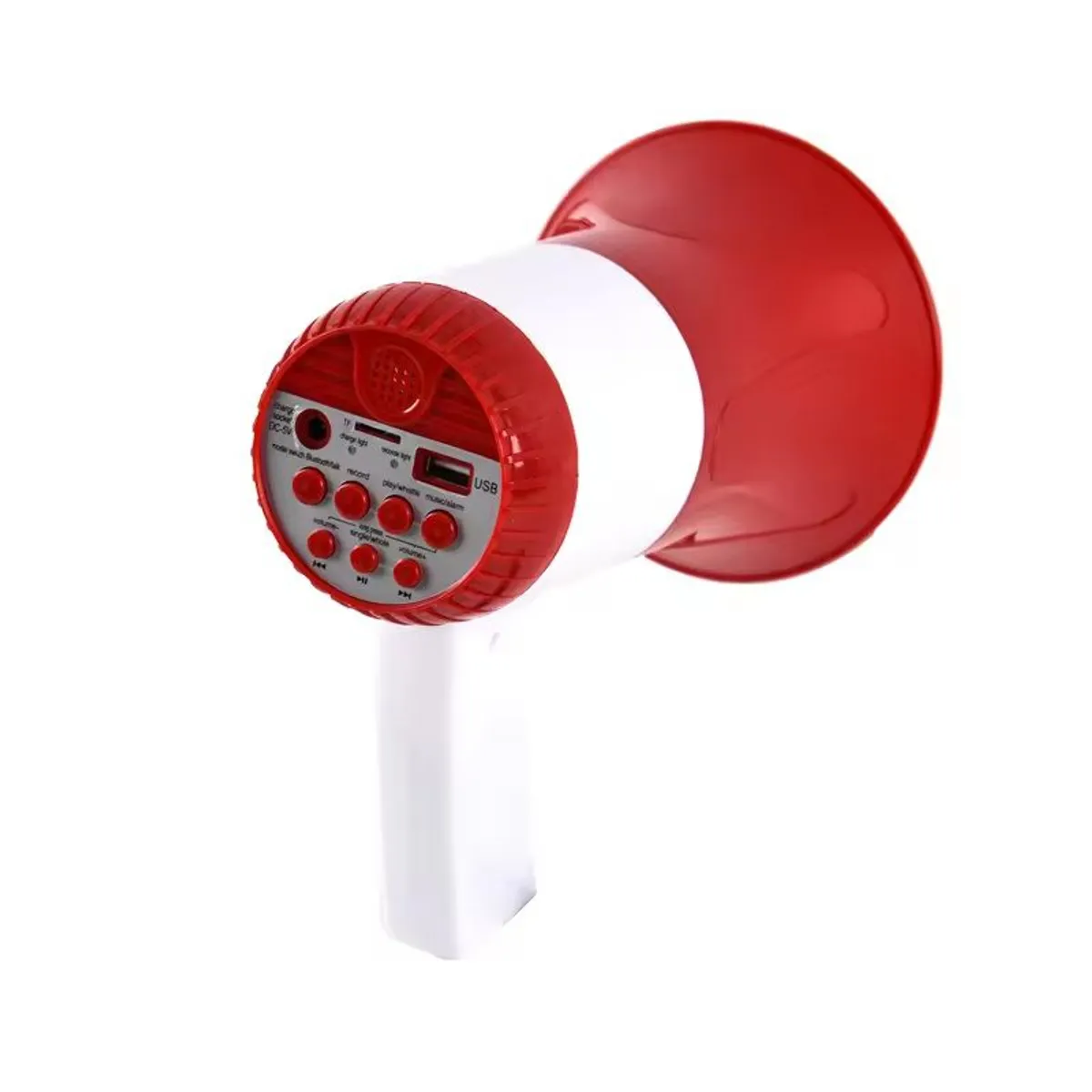 GENERICO - Megafono 50W Recargable Sirena Grabacion de 240 Segundos