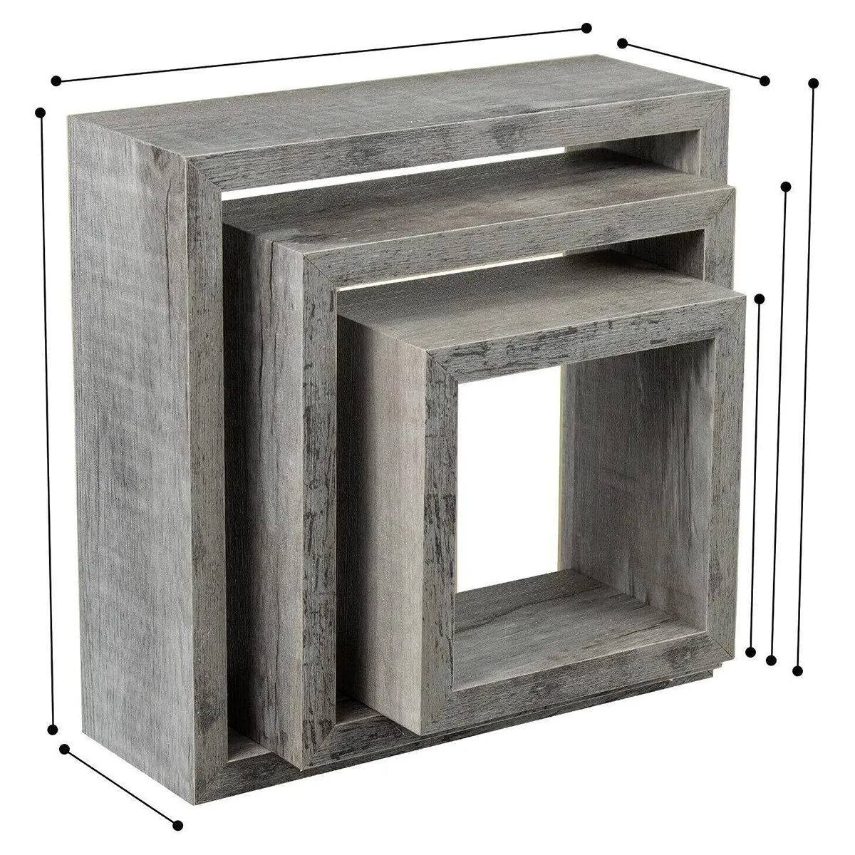 GENERICO - Repisa Flotante Decorativa Cemento - Petrox Home