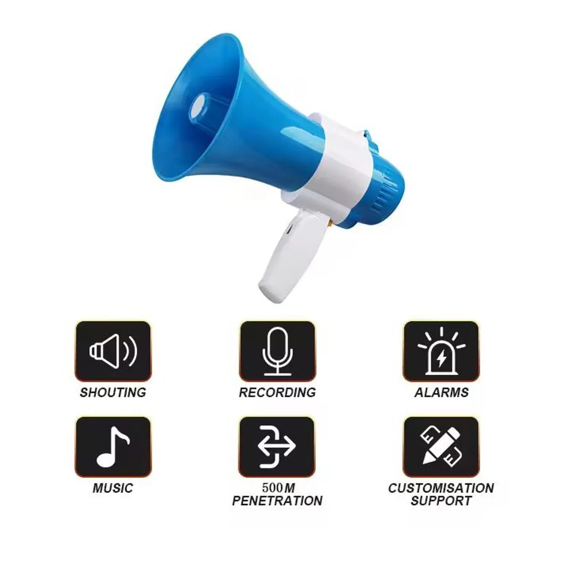 GENERICO - Megafono 50W Recargable Sirena  Parlante bluetooth Hannzo