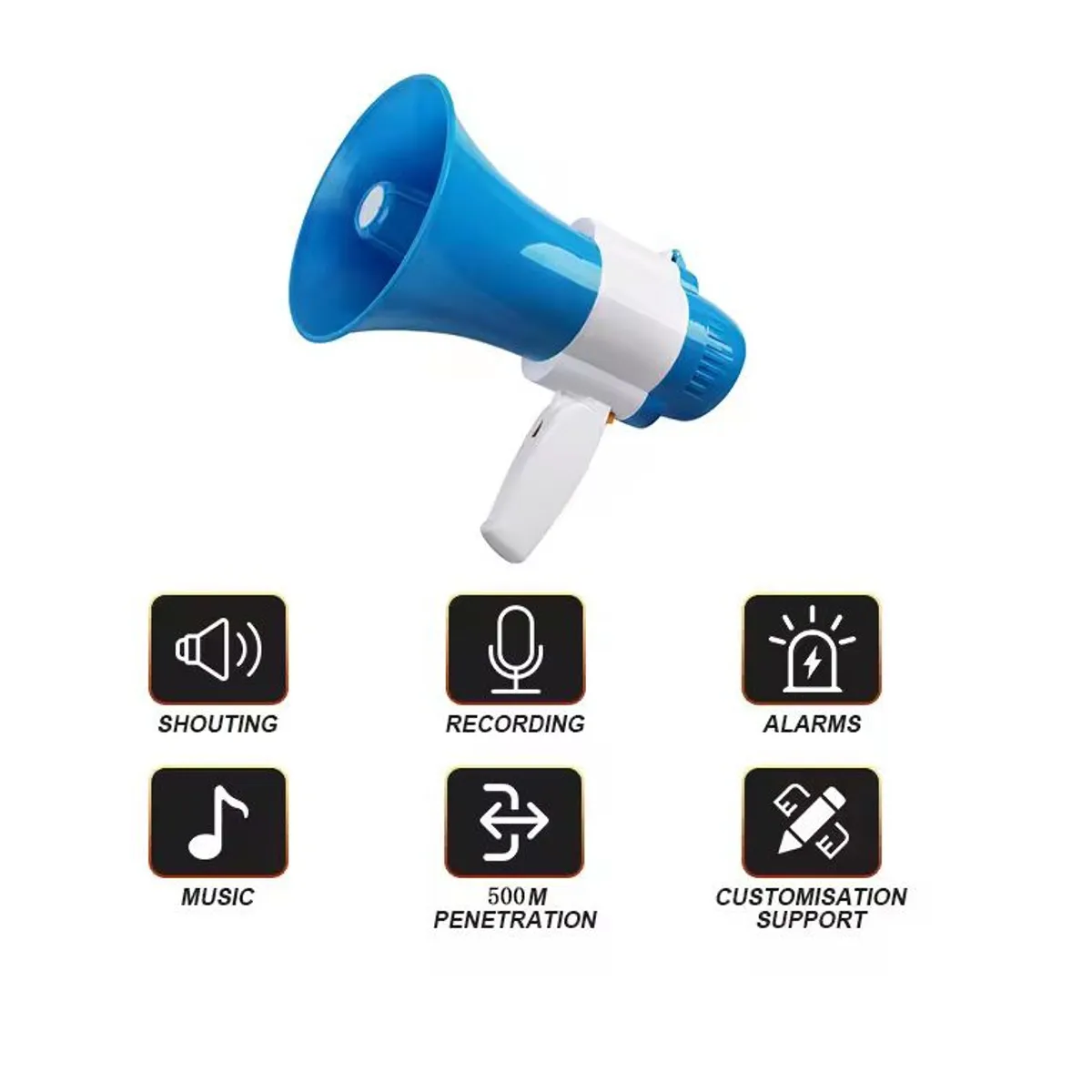 GENERICO - Megafono 50W Recargable Sirena  Parlante bluetooth Hannzo