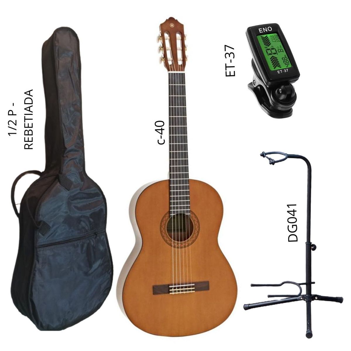 YAMAHA - Pack de guitarra Yamaha  C40 &Estuche&Parante&Afinador
