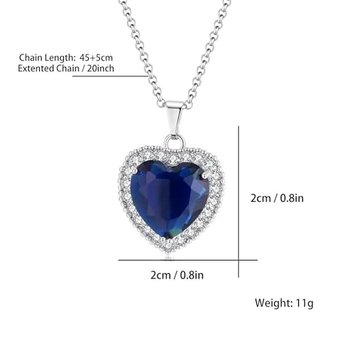 GENERICO - Collar de corazón del mar de Titanic