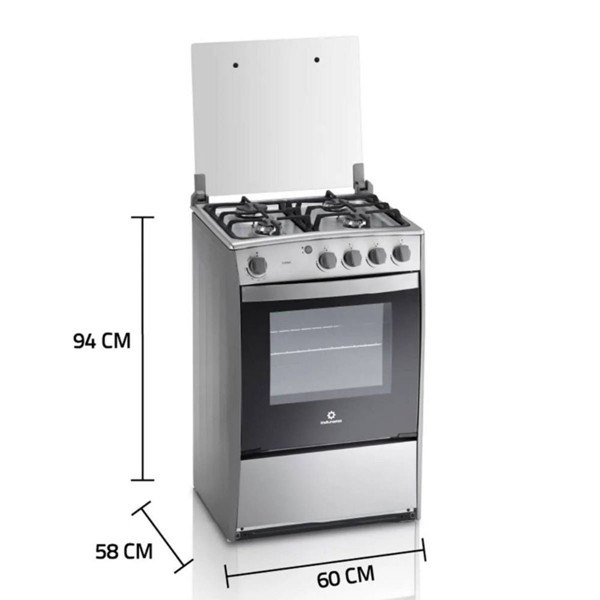 INDURAMA - Cocina a Gas Indurama Viena QZ de 4 Hornillas - Croma