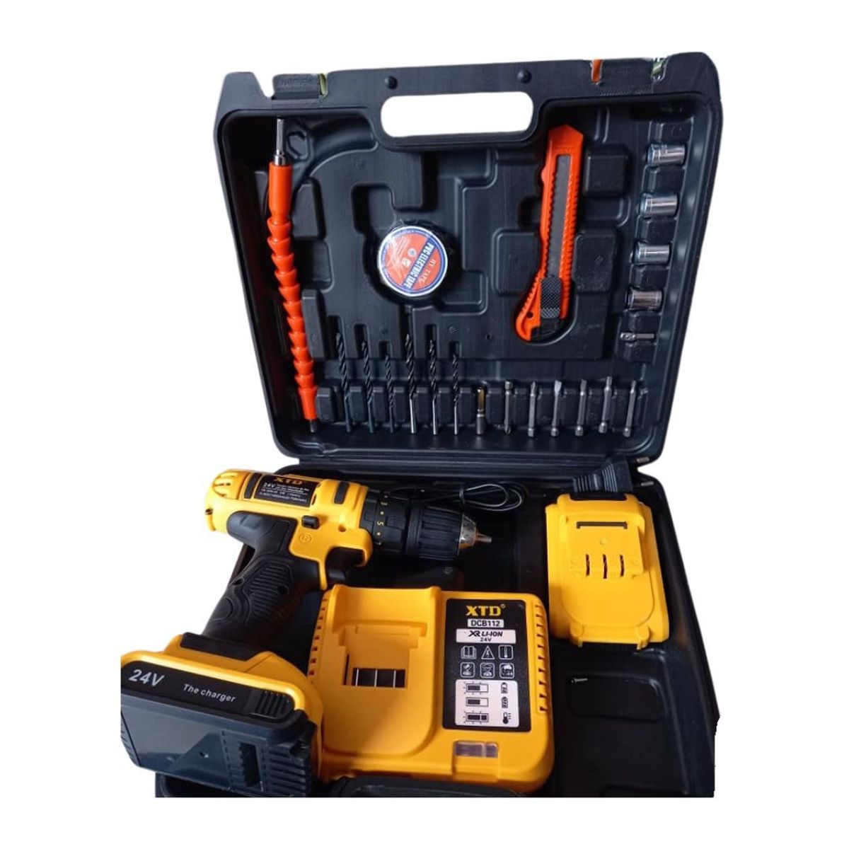 IMPORTADO MC - Kit de Herramientas XTD Taladro Inalámbrico Percutor Atornillador