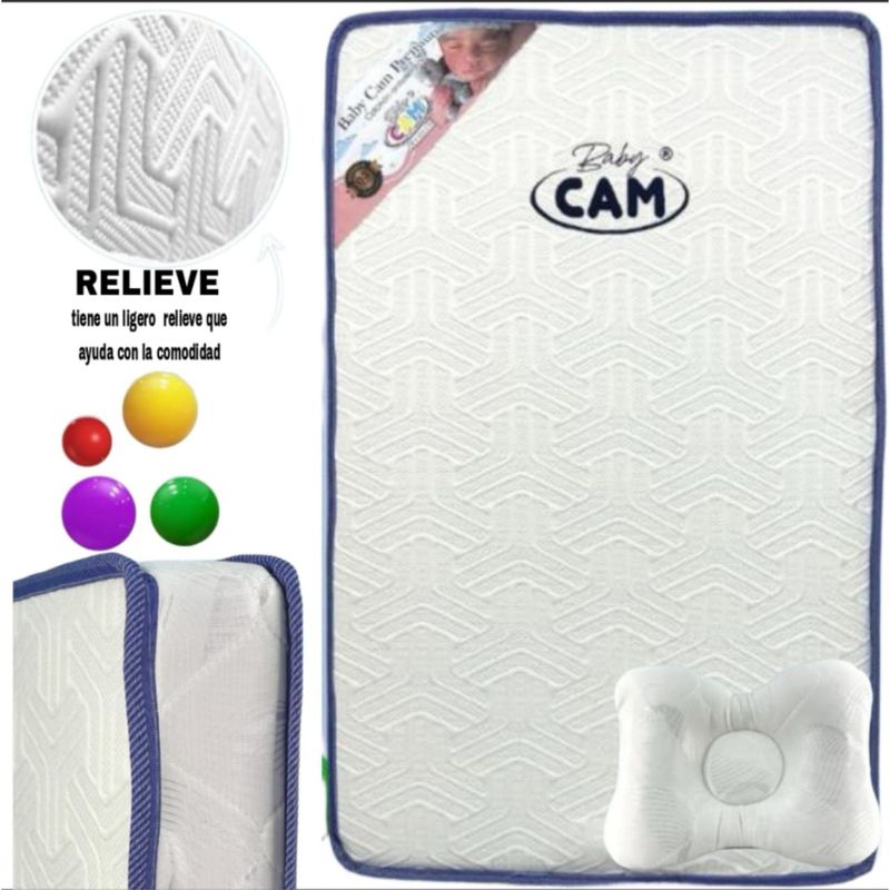 CAM - Colchón de Bebe para Cunas Pack and Play CAM 95 x 60 x 10 cm