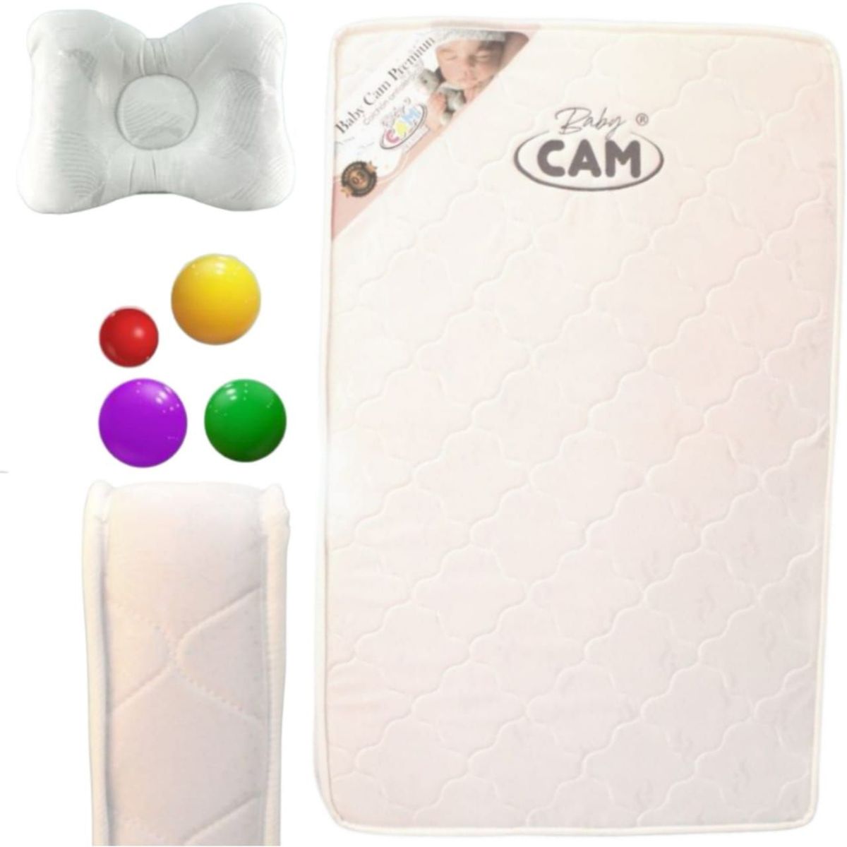 CAM - Colchón de Bebe para Cunas Pack and Play CAM 95 x 60 x 10 cm
