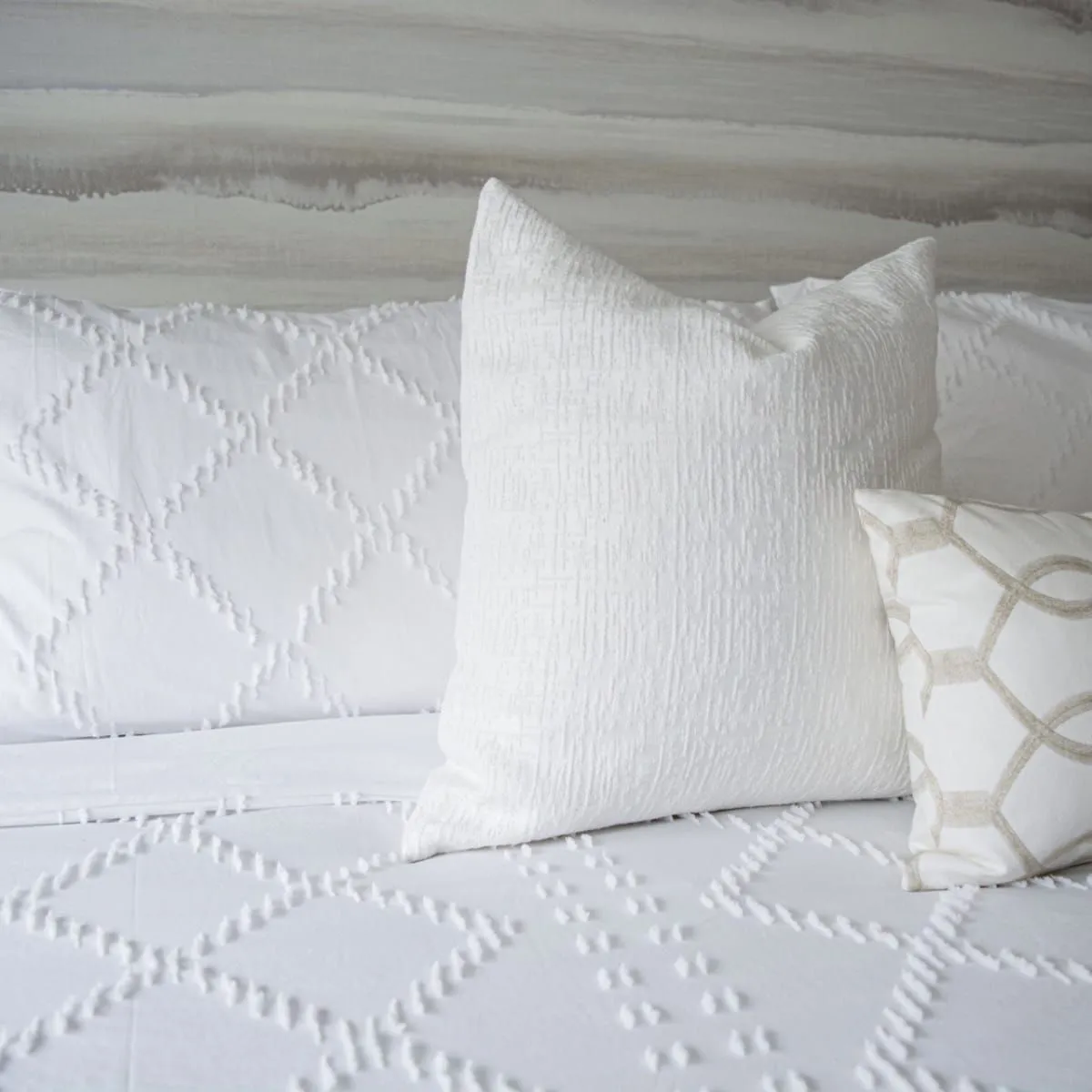 CLAUDIA RIVA HOME - Funda Edredón Rombos Blanco