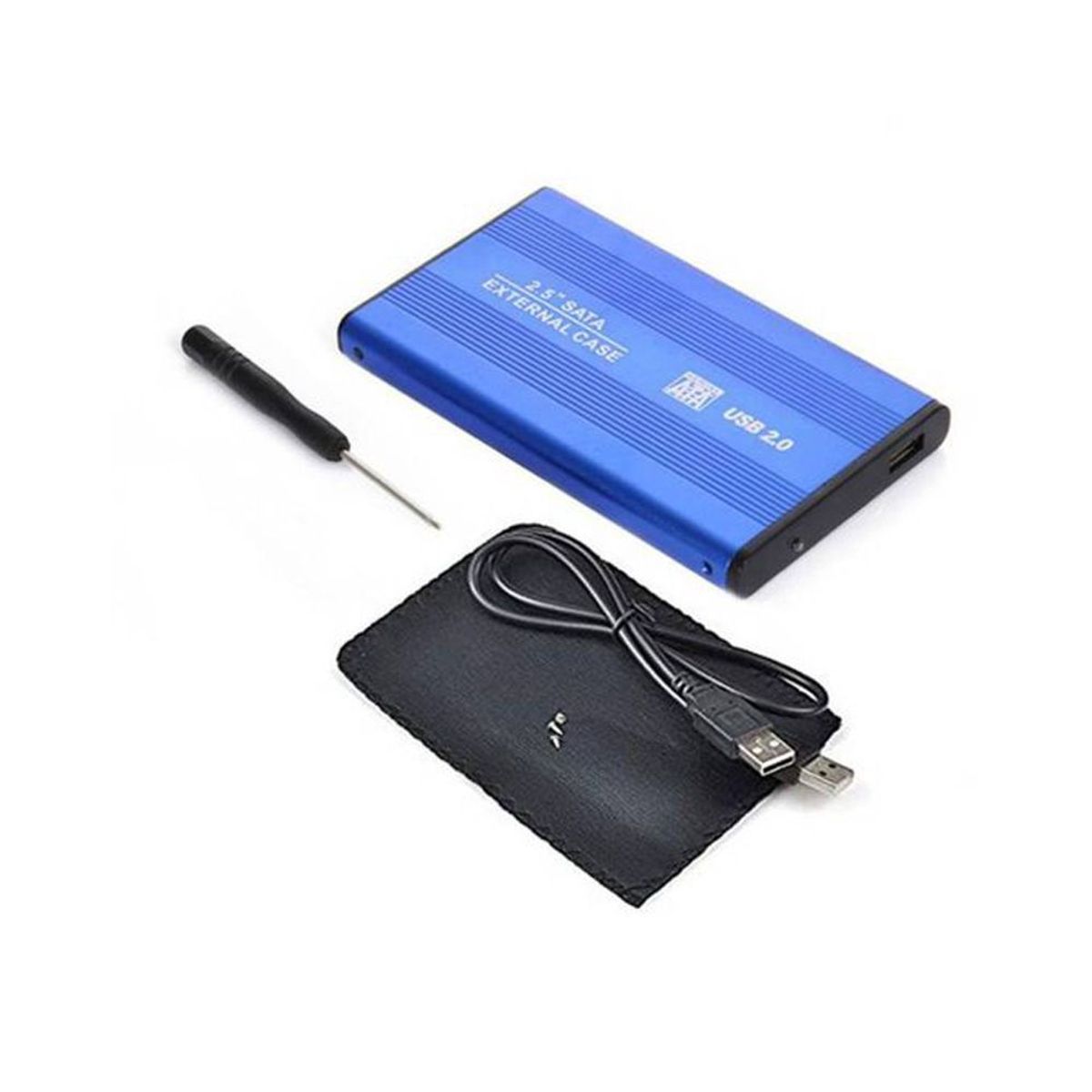 GENERICO - Case disco duro 2.5" usb 2.0 adaptador disco laptop enclosure AZUL