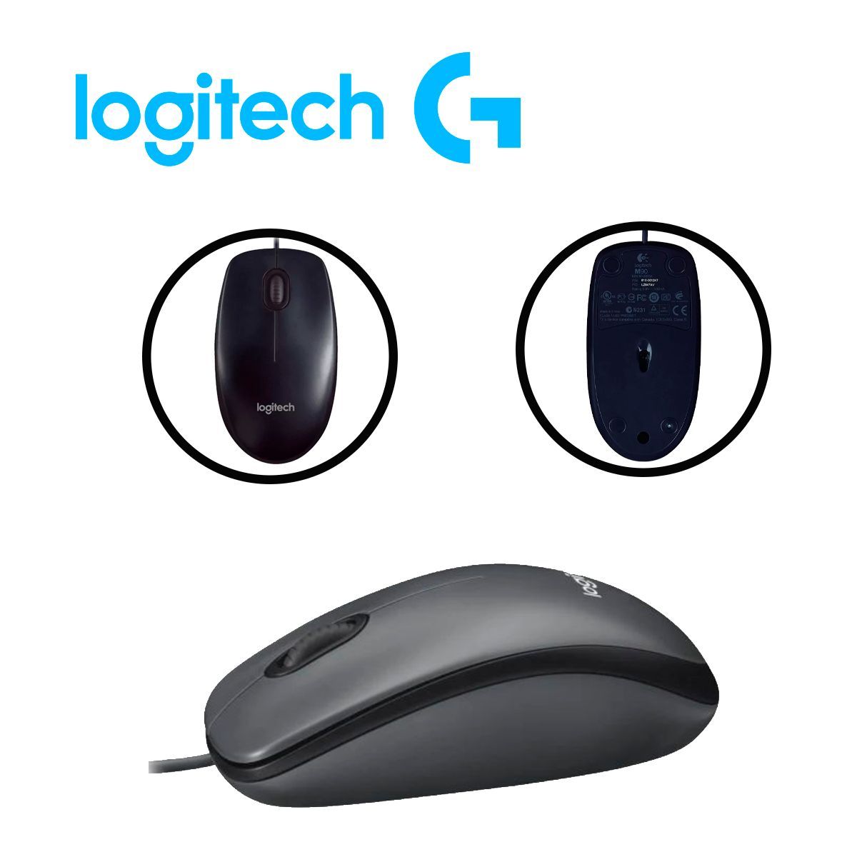 LOGITECH - Mouse Logitech M90 Negro