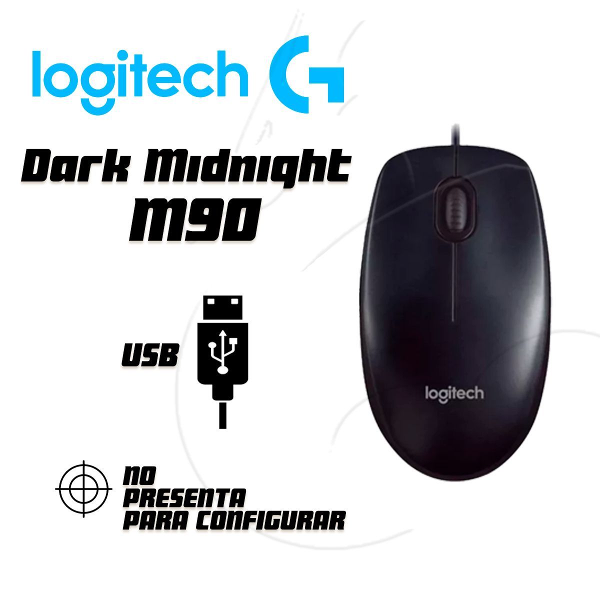 LOGITECH - Mouse Logitech M90 Negro
