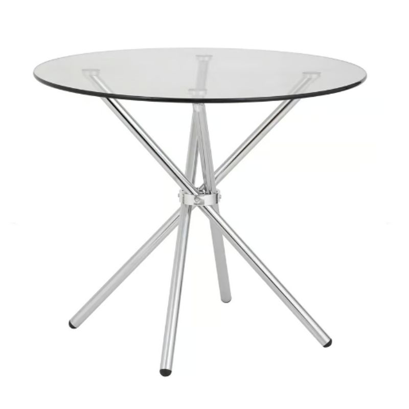 OFIDEAS - Mesa de Comedor Nodos 90 CM Vidrio Transparente Ofideas