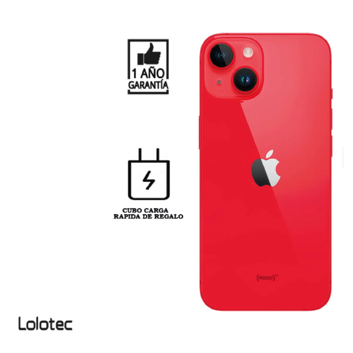 APPLE - iPhone 14 128 GB I Reacondicionado grado A I color: Rojo