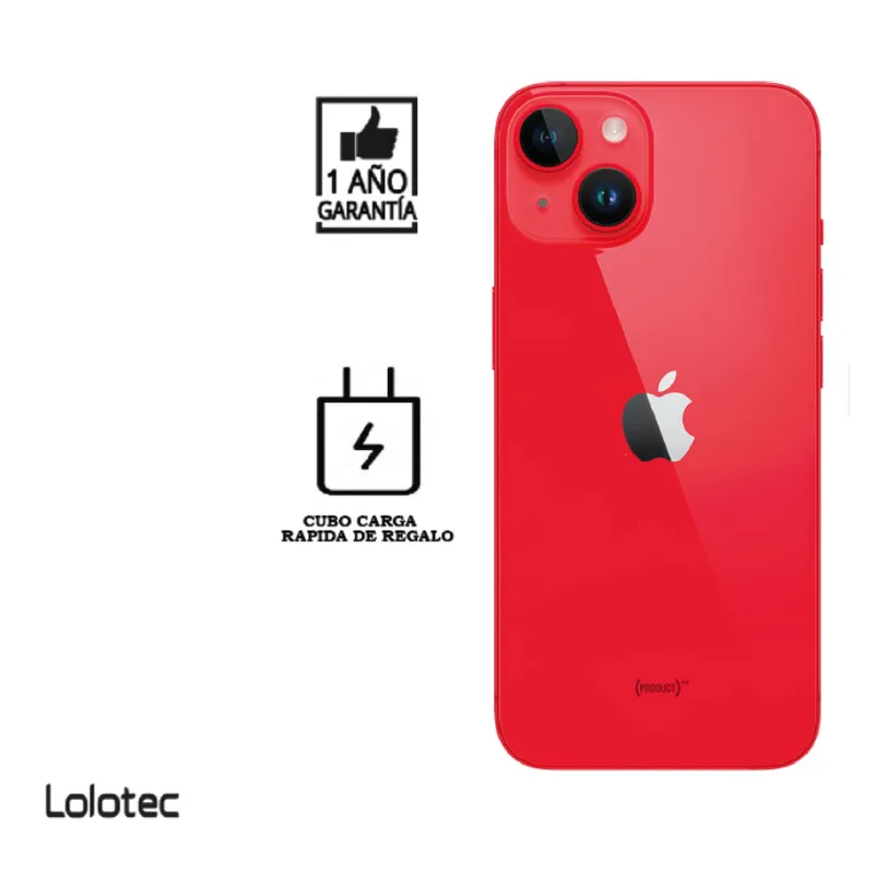 APPLE - iPhone 14 128 GB I Reacondicionado grado A I color: Rojo