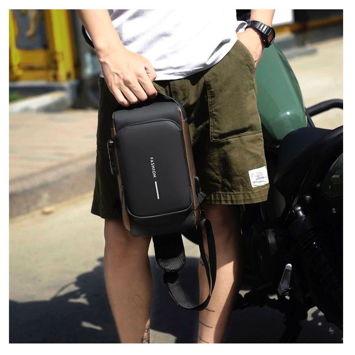 GENERICO - Mochila Antirrobo - Pechera Morral Con Clave Impermeable