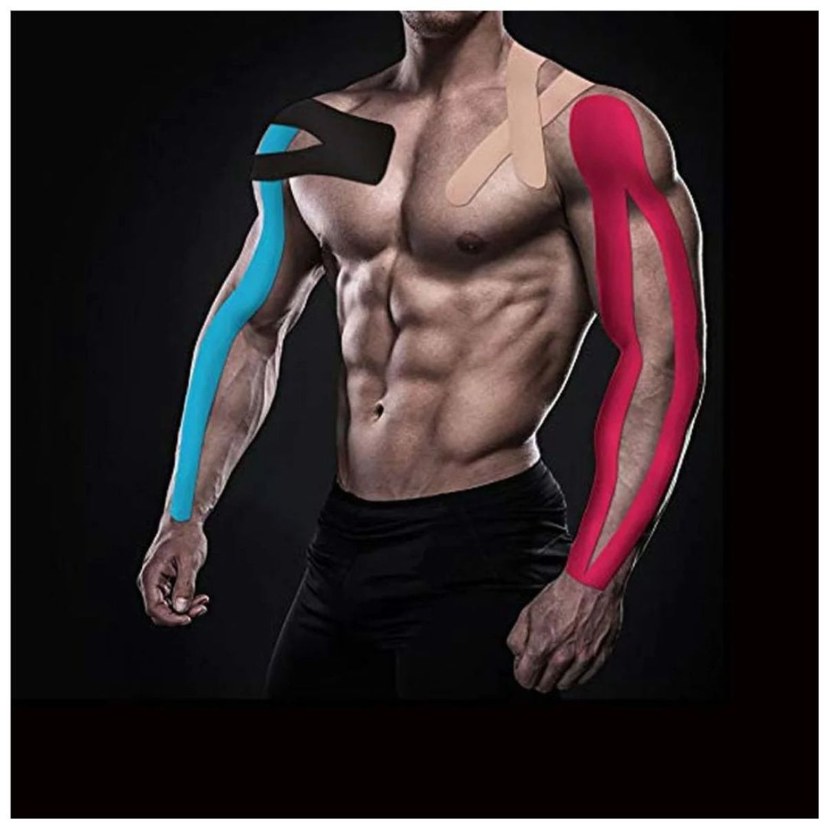 TODO FIT - Cinta Elástica Kinesiológica Power Tape para Recuperación y Prevención de Lesiones