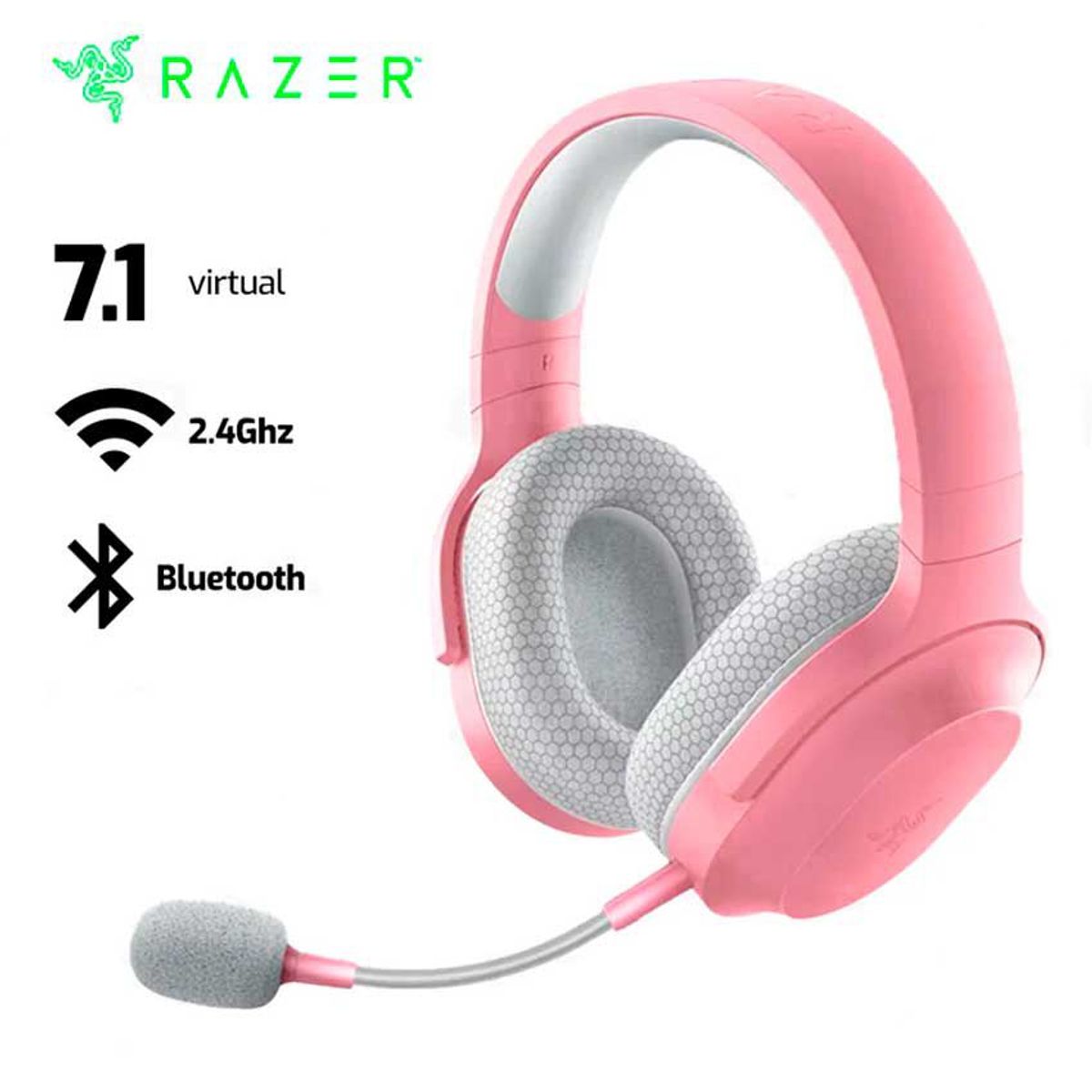 RAZER - AUDIFONO RAZER BARRACUDA X 2022 INALAMBRICO 7.1 ROSADO