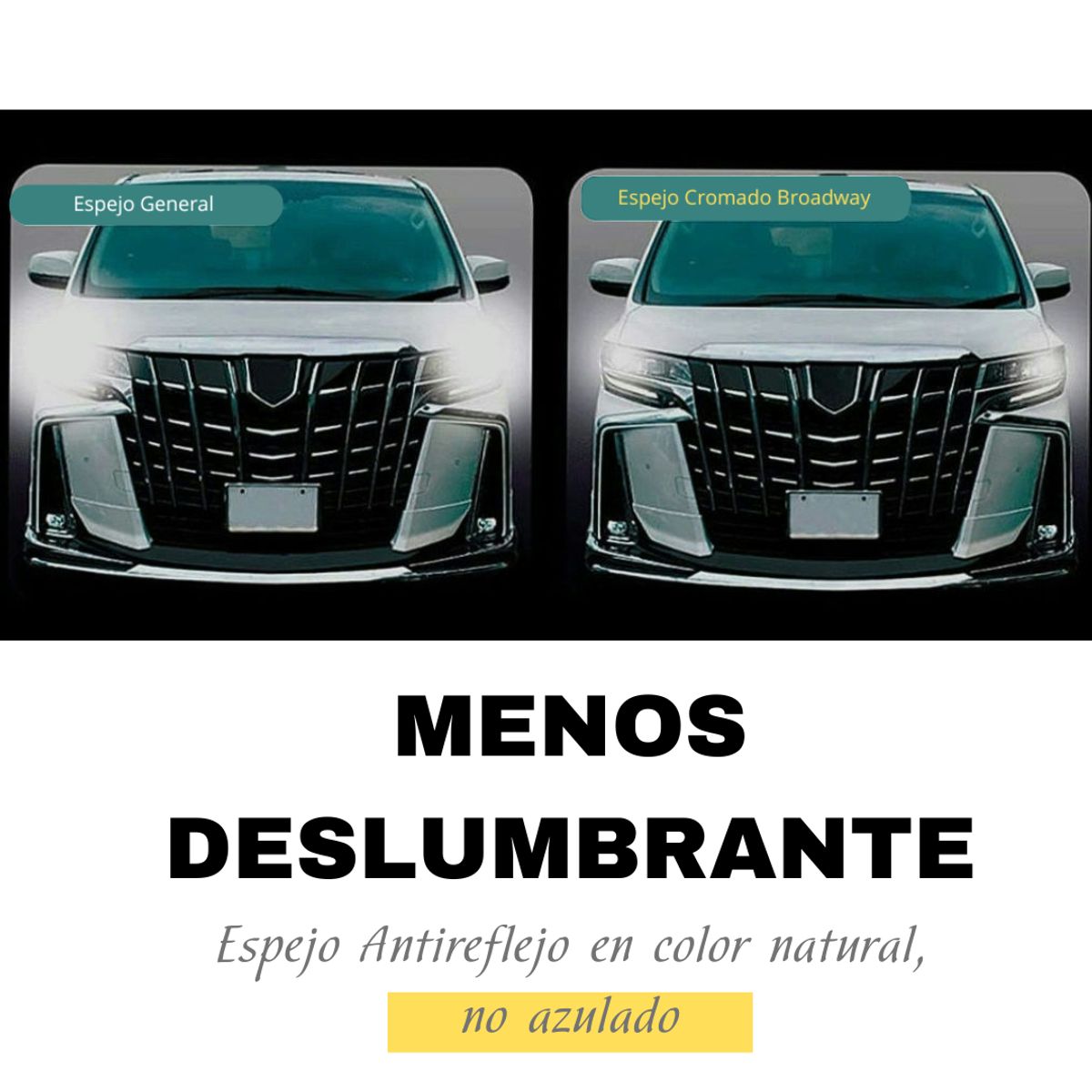 BROADWAY - Retrovisor Panorámico de Punto Ciego ANTIREFLEJO no azulado - NUEVO MODELO 2021 Broadway - BW767