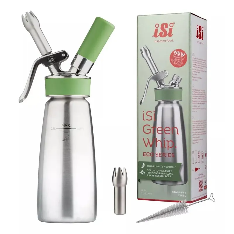 GENERICO - SIFON ISI ECO PARA CHEMA CHANTILLY MEDIO LITRO ACERO INOX
