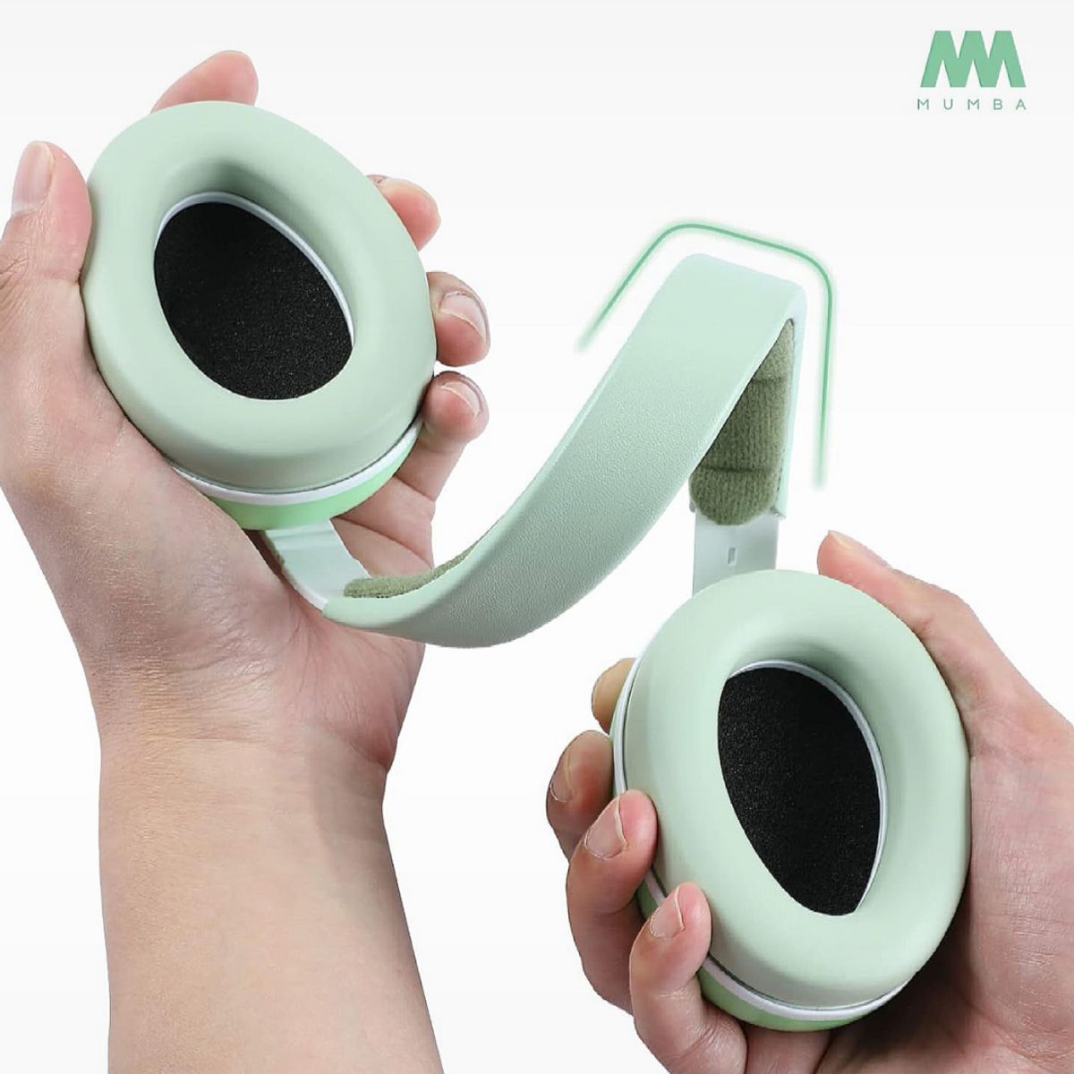MUMBA - Audífonos Antiruido Orejeras para Bebés 3-24 meses Reducción de Ruido 31dB Verde Menta - MUMBA