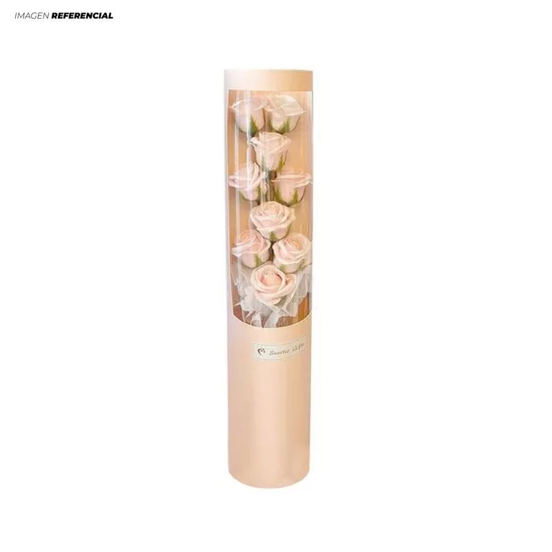 GENERICO - Ramo de Flores de Jabón con Luces Rosado - Importado