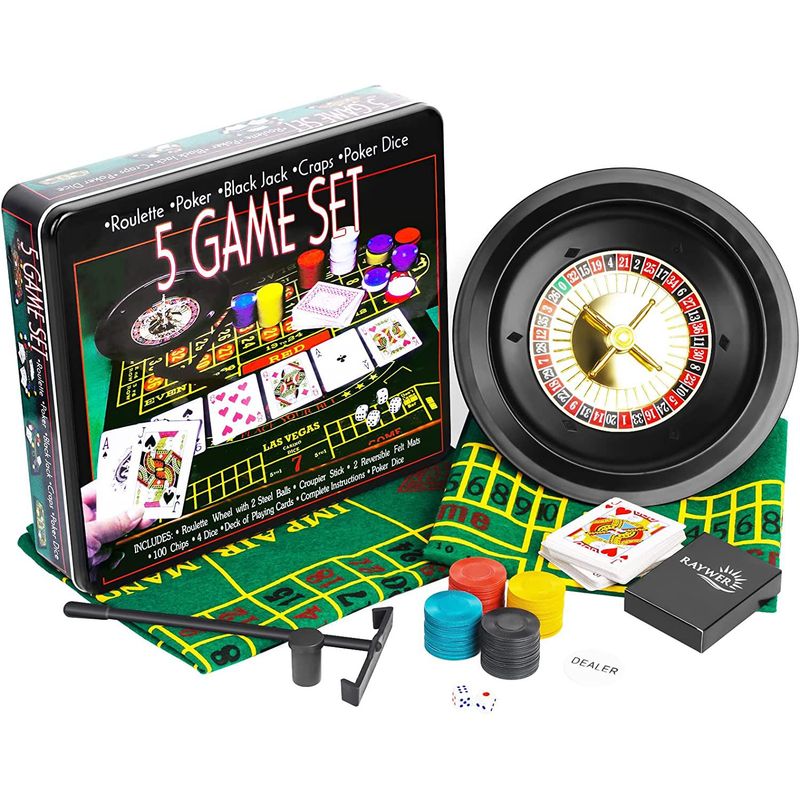 GENERICO - POKER 5 EN 1 CON RULETA JUEGO DE CASINOS