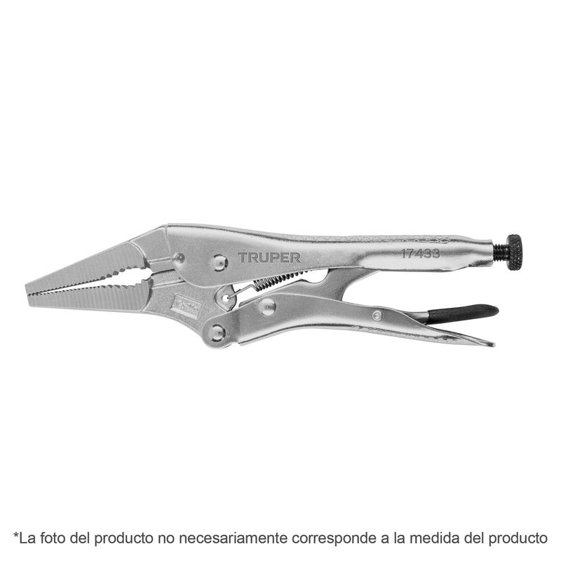 TRUPER - Alicate 4" (10cm) de Presión Punta Larga 17434 Truper