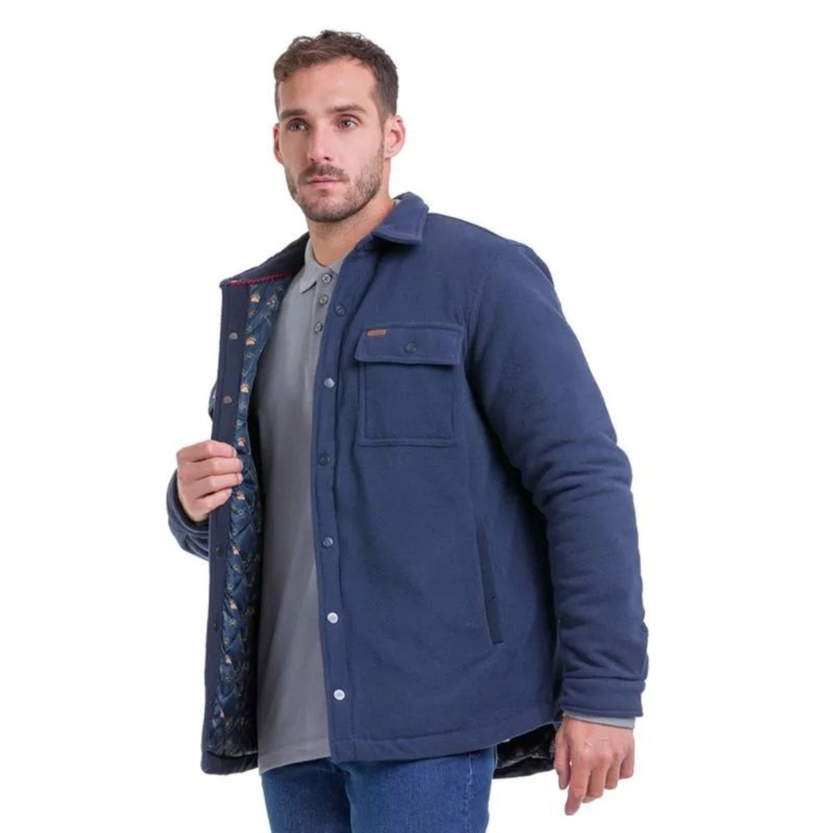 HARDWORK - CHAQUETA POLAR QUEBEC GRIZZLY AZUL