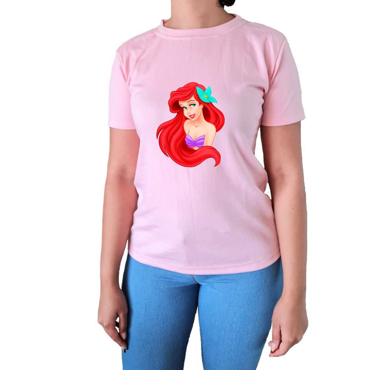 GENERICO - Polo Mujer Manga Corta SIRENITA - Nathalie Love It - Rosado