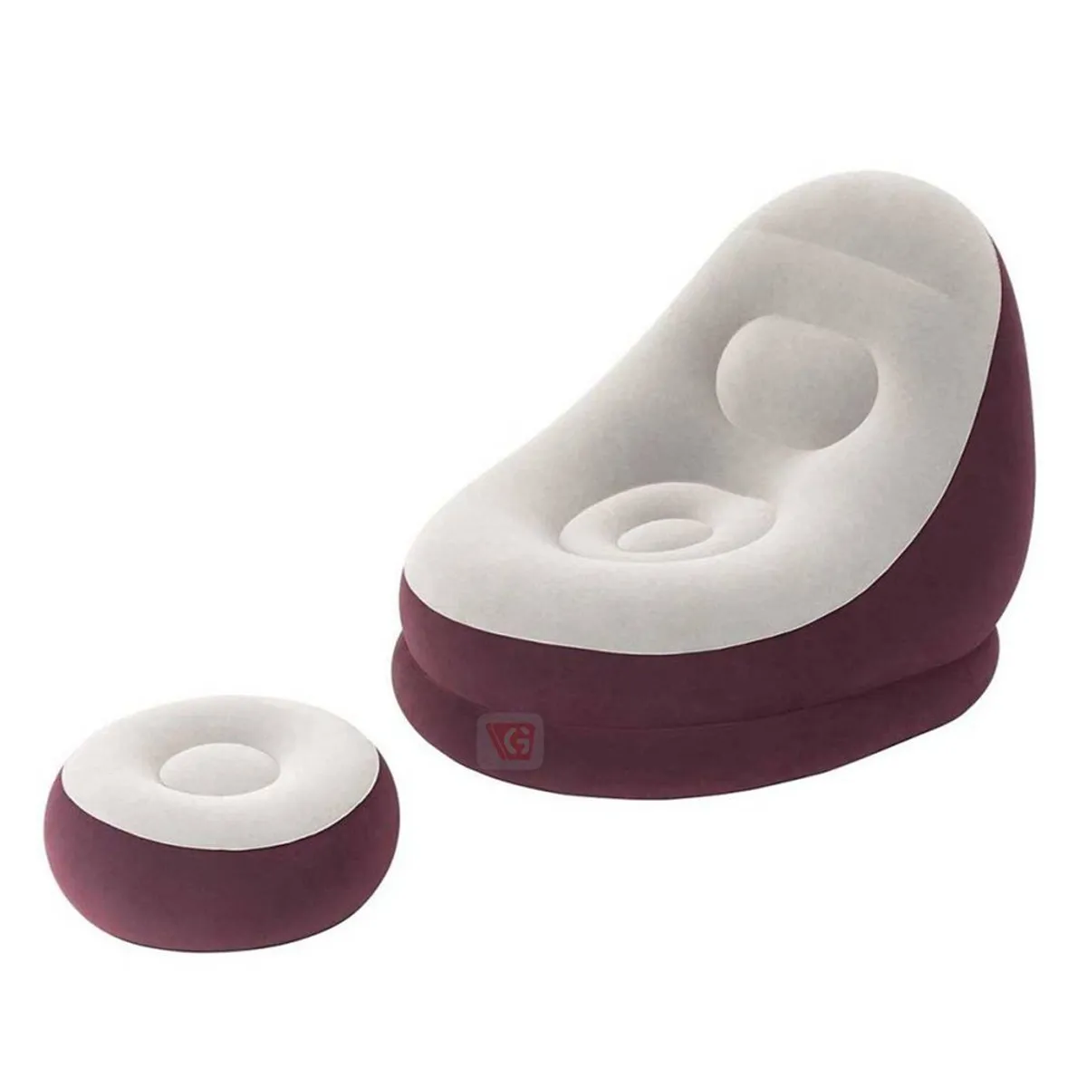 BESTWAY - Sillon Inflable Con Poof Guinda