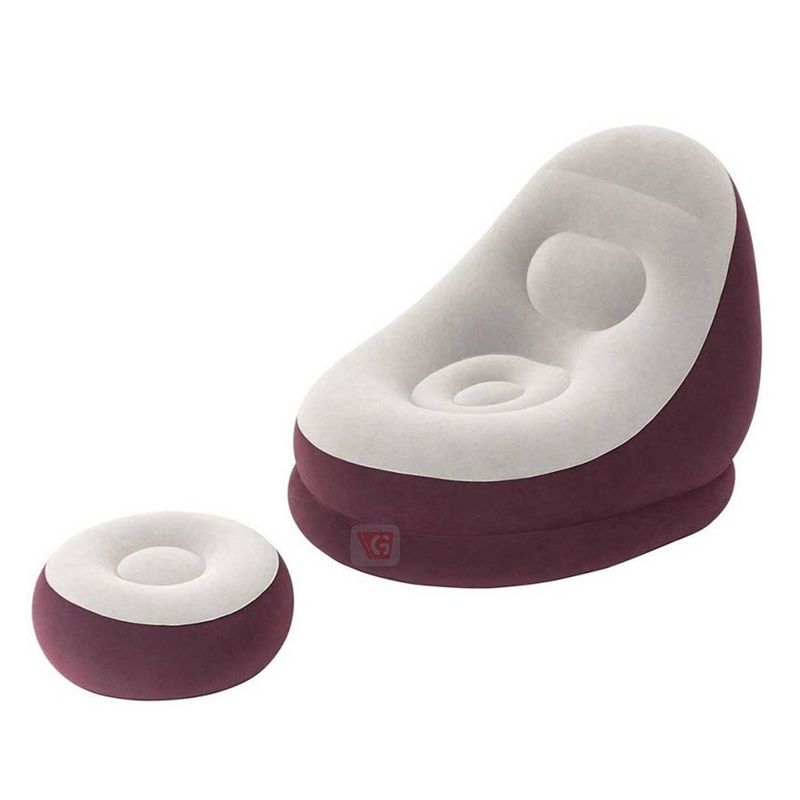 BESTWAY - Sillon Inflable Con Poof Guinda