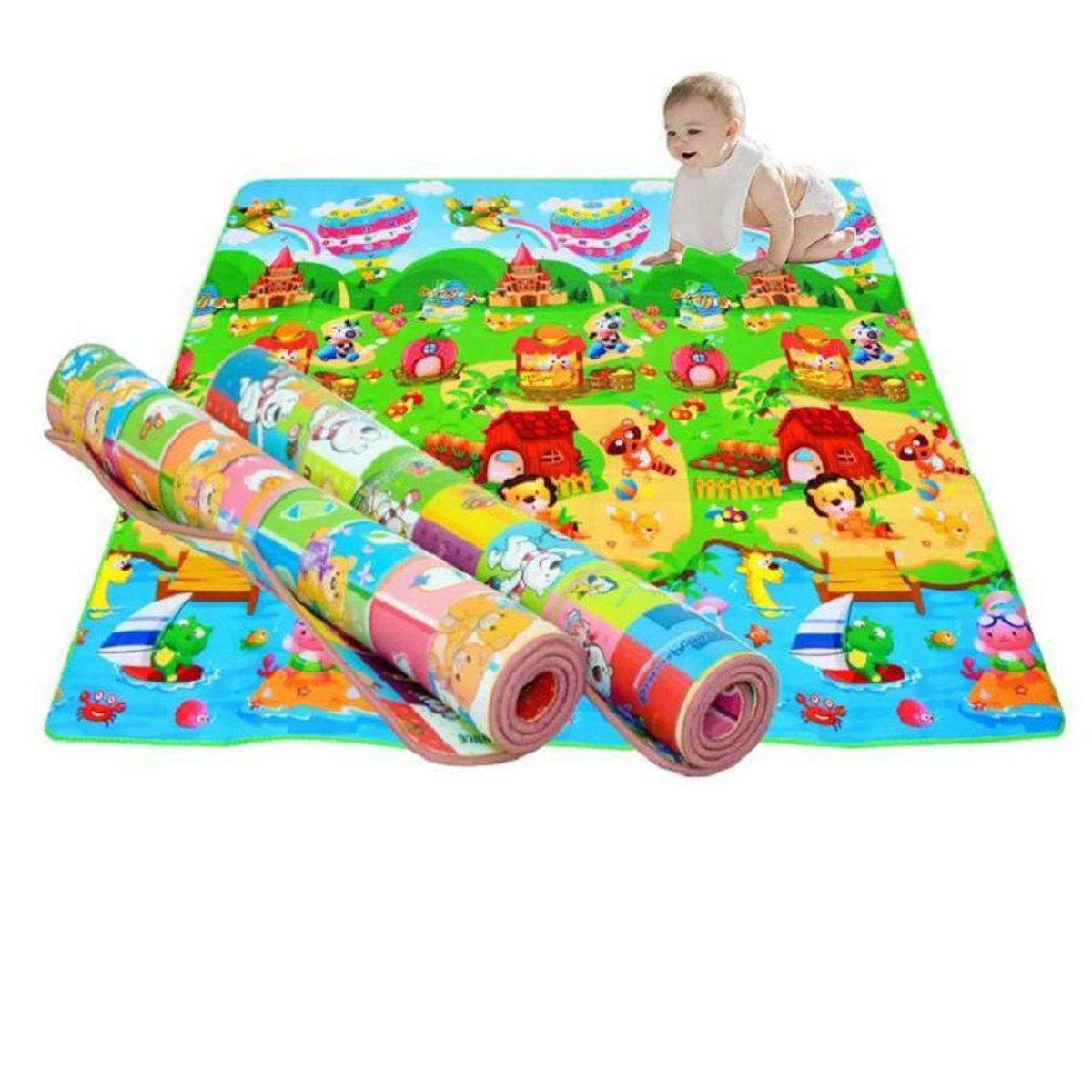 GENERICO - Piso Bebe Térmico Alfombra Educativa 120 mts x180 Cm