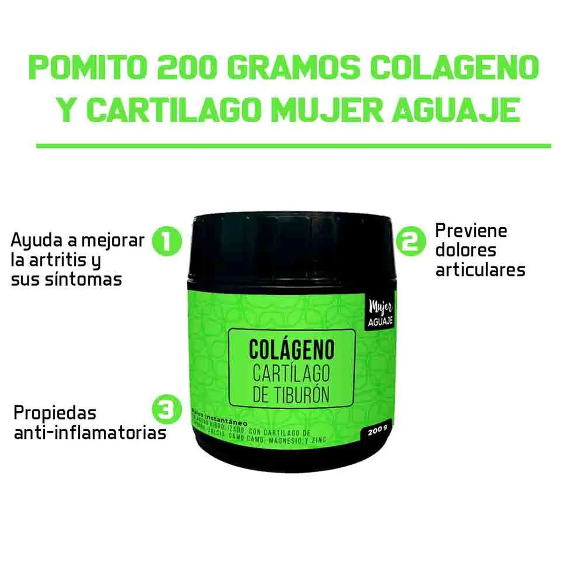 MUJER AGUAJE - Colágeno y Cartílago de Tiburón Mujer Aguaje 200 g