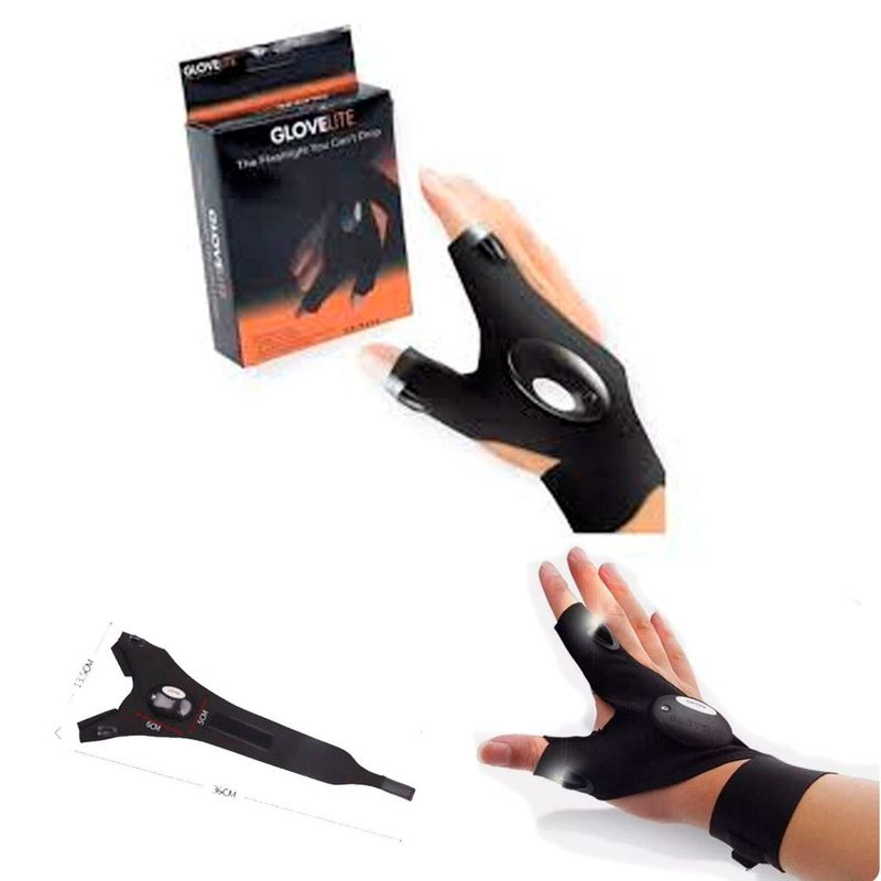 GENERICO - Guantes Linterna LED Impermeables por PAR