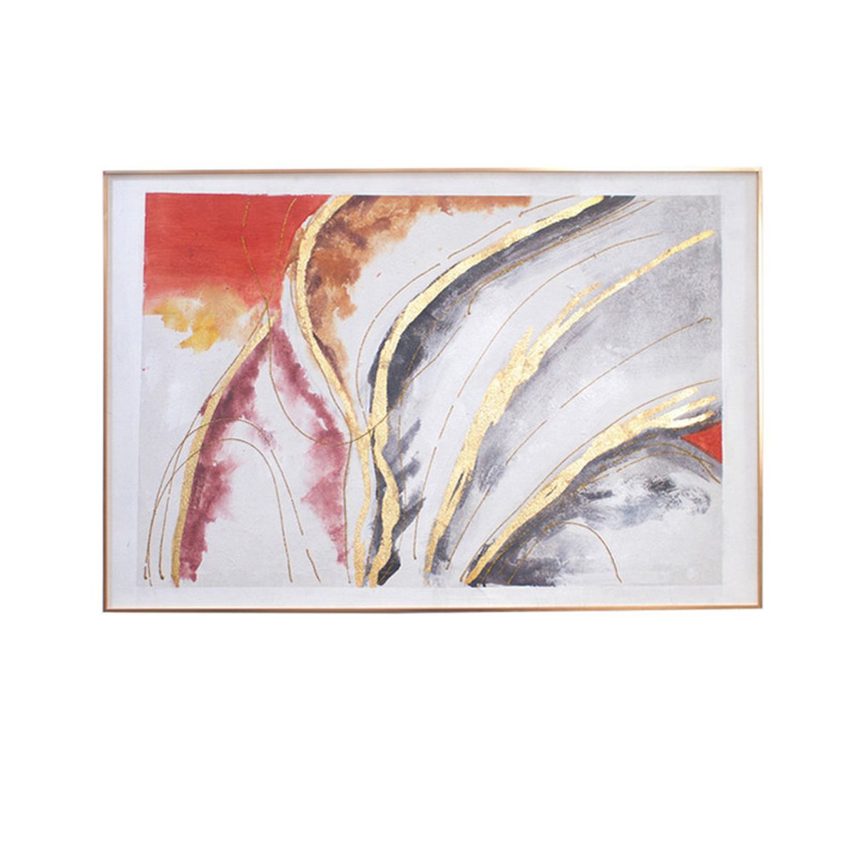 PANADECOR - Cuadro Abstracto Panadecor Con Bordes De Aluminio 120 Cm