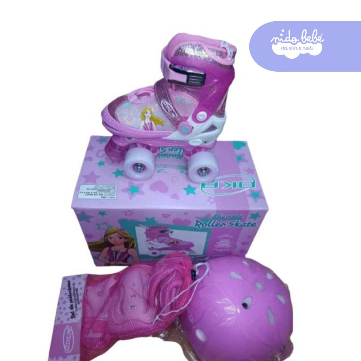 OKA - PATIN OKA 4 RUEDAS FUCSIA CON LUCES TALLA M