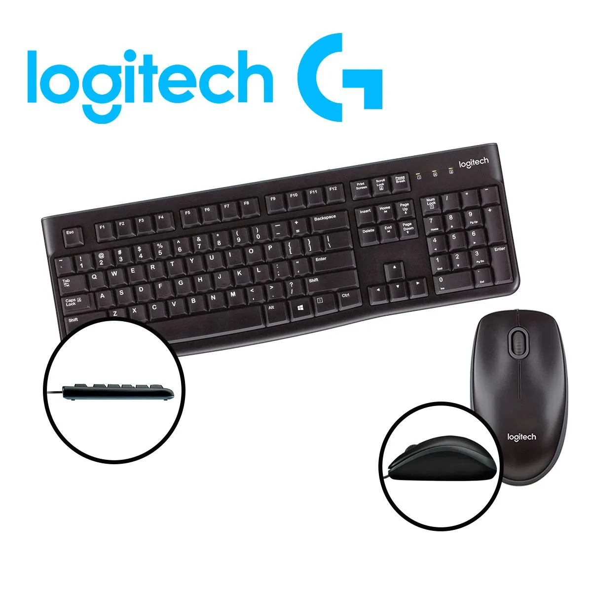 LOGITECH - Kit Teclado Y Mouse Logitech MK120  USB