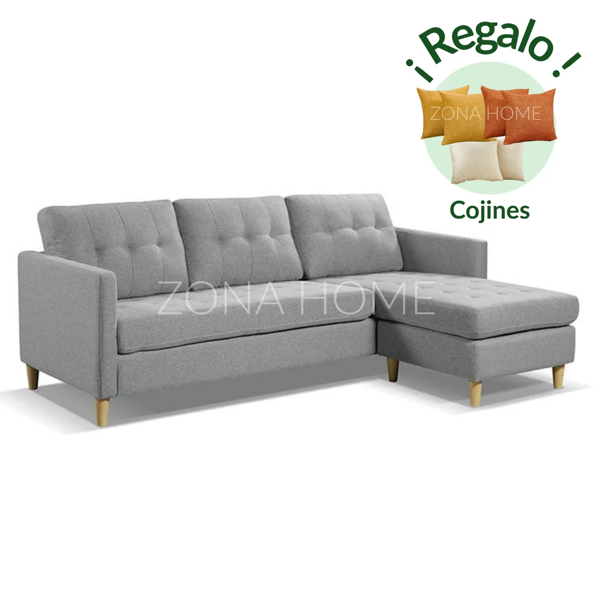 GENERICO - Seccional Derecho Sol 4 Cuerpos en L - Gris