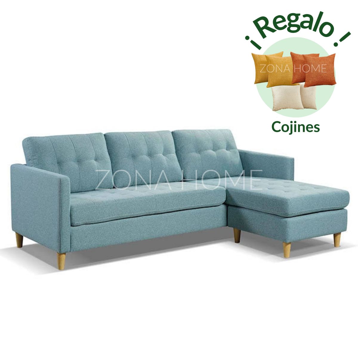 GENERICO - Seccional Derecho Sol 4 Cuerpos en L - Turquesa