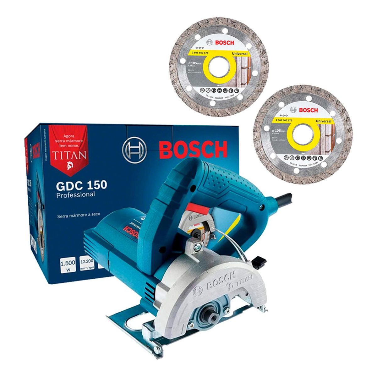 BOSCH - Sierra mármol Bosch GDC 150 220V 1500W + 2 Discos