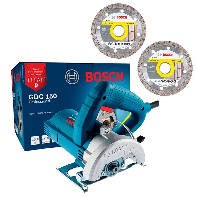 BOSCH - Sierra mármol Bosch GDC 150 220V 1500W + 2 Discos
