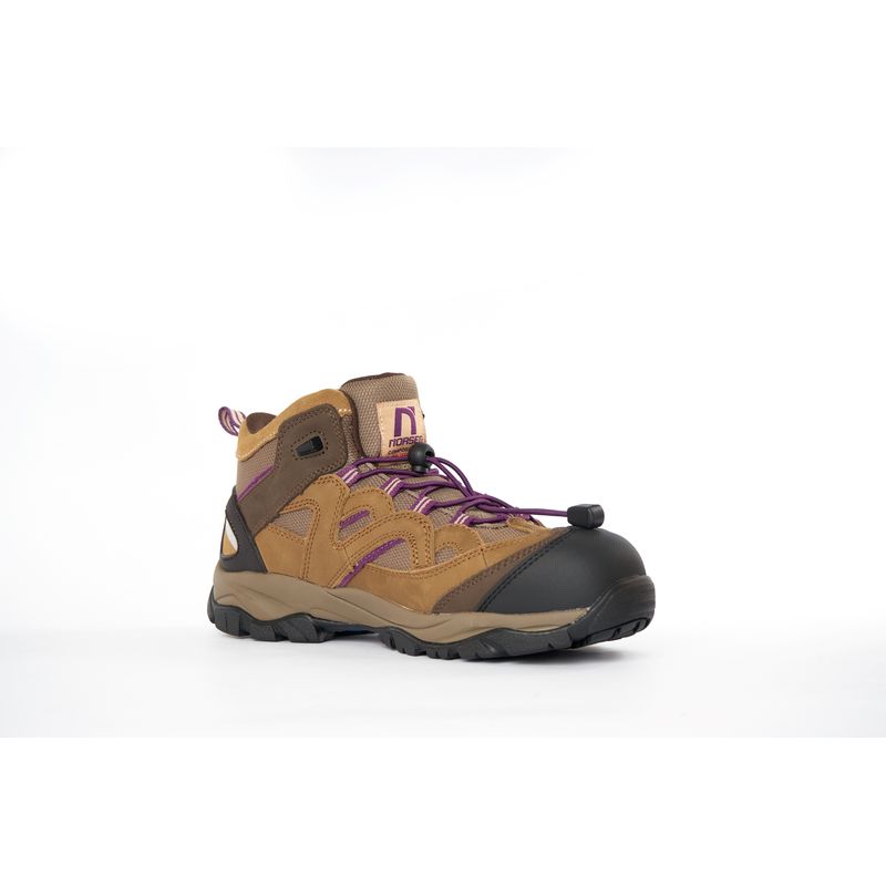 NORSEG - Bota de Seguridad Para Mujer Cuero Nobuck Antideslizante Norseg